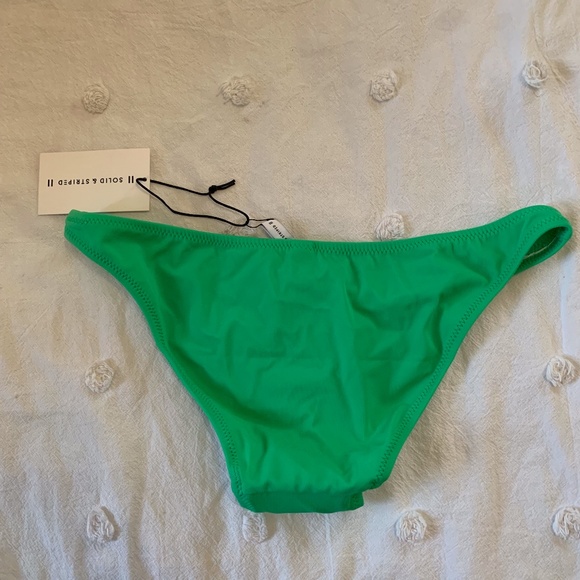 NWT SOLID & STRIPED The Fiona Bikini Set Size S Green - Picture 5 of 10